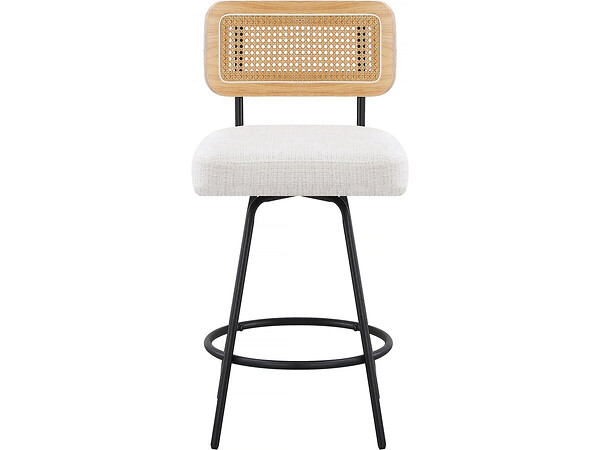 HABITAT ET JARDIN - Lot de 2 chaises hautes en tissu "Wilfried" - 51 x 44 x 95 cm - Beige - large