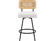 HABITAT ET JARDIN - Lot de 2 chaises hautes en tissu "Wilfried" - 51 x 44 x 95 cm - Beige - vignette