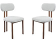 HABITAT ET JARDIN - Lot de 2 chaises de salle à manger imitation bois "Veralia" - Gris clair - vignette