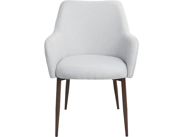 HABITAT ET JARDIN - Lot de 2 chaises de salle à manger avec accoudoirs "Jade" - Gris clair - large
