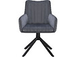 HABITAT ET JARDIN - Lot de 2 chaises en tissu "Pharell" - 60 x 61 x 91 cm - Gris - vignette