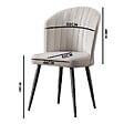 HABITAT ET JARDIN - Ensemble de chaises (4 pièces) en bois "Rubi" - 52 x 42 x 85 cm - Crème - vignette
