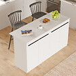 HABITAT ET JARDIN - Table de cuisine en bois "Lark" - 160 x 60 x 90 cm - Blanc - vignette