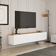 HABITAT ET JARDIN - Meuble TV en bois "West" - 150 x 32 x 30 cm - Pin blanc de l'Atlantique - vignette