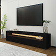 HABITAT ET JARDIN - Meuble TV en bois "Bati" - 150 x 36 x 46 cm - Noir - vignette