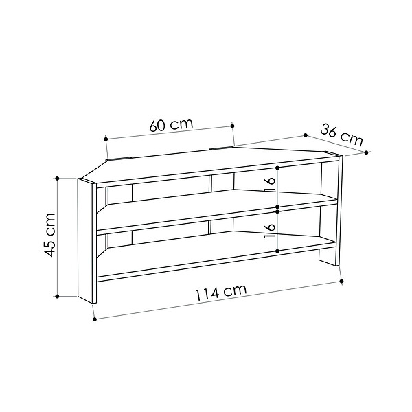 HABITAT ET JARDIN - Meuble TV en bois "Thales" 114 x 36 x 45 cm - Moka clair - large