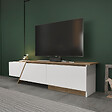 HABITAT ET JARDIN - Meuble TV en bois "Zonas" - 180 x 35 x 28 cm - Blanc - vignette