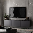HABITAT ET JARDIN - Meuble TV suspendu en bois avec éclairage LED "Neon" - 160 x 32 x 35 cm - Gris anthracite - vignette
