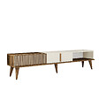 HABITAT ET JARDIN - Meuble TV en bois "Milan" - 180 x 35 x 40 cm - Crème de noix - vignette