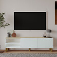 HABITAT ET JARDIN - Meuble TV en bois "River" - 150 x 31 x 48 cm - Blanc - vignette