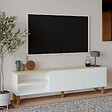 HABITAT ET JARDIN - Meuble TV en bois "River" - 150 x 31 x 48 cm - Blanc - vignette