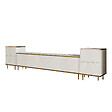 HABITAT ET JARDIN - Meuble TV en bois "Imaj" - 260 x 35 x 60 cm - TravertinOr - vignette