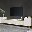 HABITAT ET JARDIN - Meuble TV en bois "Imaj" - 260 x 35 x 60 cm - TravertinOr - vignette