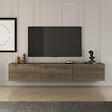 HABITAT ET JARDIN - Meuble TV en bois "West" - 150 x 32 x 30 cm - Noyer - vignette