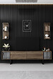 HABITAT ET JARDIN - Meuble TV en bois "Chrome Line" - 180 x 30 x 48 cm - NoyerNoir - vignette