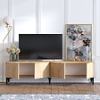 HABITAT ET JARDIN - Meuble TV en bois "Nora" - 180 x 35 x 50 cm - Chêne Saphir - vignette