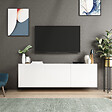 HABITAT ET JARDIN - Meuble TV en bois "White" - 150 x 31 x 44 cm - Blanc - vignette