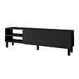 HABITAT ET JARDIN - Meuble TV en bois "River" - 150 x 31 x 48 cm - Gris anthracite - vignette