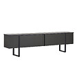 HABITAT ET JARDIN - Meuble TV en bois "Onera" - 180 x 30 x 50 cm - Anthracite / Noir - vignette