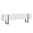 HABITAT ET JARDIN - Meuble TV en bois "Onera" - 180 x 30 x 45 cm - WhiteBlack - vignette