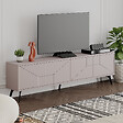 HABITAT ET JARDIN - Meuble TV en bois "Dune" - 180 x 29 x 50 cm - Moka clair - vignette