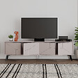 HABITAT ET JARDIN - Meuble TV en bois "Dune" - 180 x 29 x 50 cm - Moka clair - vignette