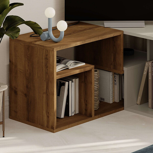 HABITAT ET JARDIN - Meuble TV modulable en bois "Glis" - 145 x 35 x 44 cm - Beige - large