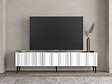 HABITAT ET JARDIN - Meuble TV en bois "Oscar" - 180 x 31 x 45 cm - Blanc - vignette