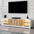 HABITAT ET JARDIN - Meuble TV en bois "Aydos" 180 x 35 x 45 cm - Blanc - vignette