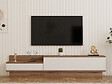 HABITAT ET JARDIN - Meuble TV en bois "Barko" - 160 x 35 x 35 cm - Pin atlantiqueBlanc - vignette