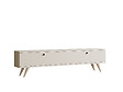 HABITAT ET JARDIN - Meuble TV en bois "Paris" - 160 x 25 x 40 cm - Blanc - vignette