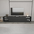HABITAT ET JARDIN - Meuble TV en bois "Rhodes" - 240 x 37 x 47 cm - Gris anthracite - vignette