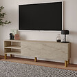 HABITAT ET JARDIN - Meuble TV en bois "River" - 150 x 31 x 48 cm - Travertin - vignette