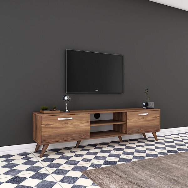 HABITAT ET JARDIN - Meuble TV en bois "Atik" - 180 x 35 x 48 cm - Marron - large