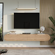 HABITAT ET JARDIN - Meuble TV en bois "LUM1" - 180 x 31 x 29 cm - Beige - vignette