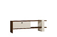 HABITAT ET JARDIN - Meuble TV en bois "Gaye" - 120 x 25 x 36 cm - Blanc - vignette