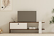 HABITAT ET JARDIN - Meuble TV en bois "Gaye" - 120 x 25 x 36 cm - Blanc - vignette