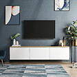 HABITAT ET JARDIN - Meuble TV en bois "Neon" - 160 x 32 x 35 cm - Blanc - vignette