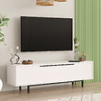 HABITAT ET JARDIN - Meuble TV en bois "Calvin" - 160 x 35 x 45 cm - Blanc - vignette