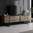 HABITAT ET JARDIN - Meuble TV en bois "Luxe" - 180 x 30 x 50 cm - NoyerNoir - vignette