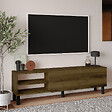 HABITAT ET JARDIN - Meuble TV en bois "River" - 150 x 31 x 48 cm - Marron - vignette