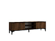 HABITAT ET JARDIN - Meuble TV en bois "Erem" - 180 x 40 x 45 cm - NoyerNoir - vignette