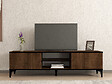 HABITAT ET JARDIN - Meuble TV en bois "Erem" - 180 x 40 x 45 cm - NoyerNoir - vignette