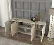 HABITAT ET JARDIN - Buffet en bois "Veyron" - 180 x 46 x 75 cm - Travertin, Grès - vignette