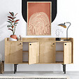 HABITAT ET JARDIN - Buffet en bois "Navi" - 150 x 40 x 80 cm - Beige - vignette