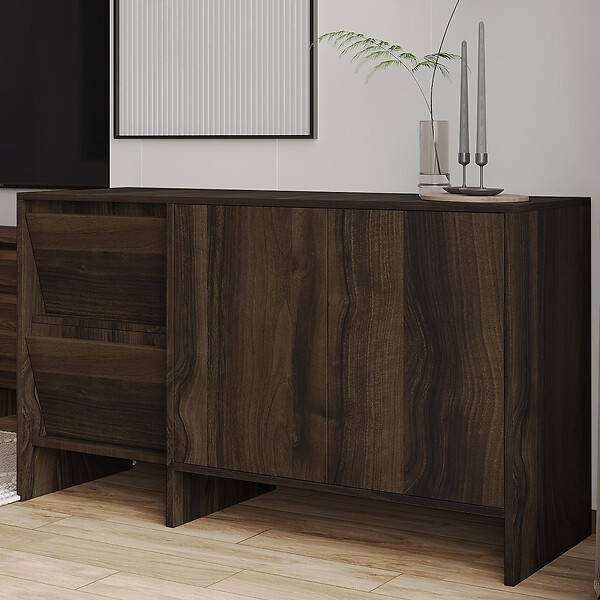 HABITAT ET JARDIN - Buffet en bois "Laris 130" - 130 x 44 x 82 cm - Marron - large
