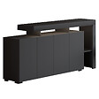 HABITAT ET JARDIN - Buffet en bois "Beliz" - 170 x 35 x 80 cm - Anthracite - vignette
