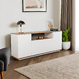 HABITAT ET JARDIN - Buffet en bois "Arista" - 180 x 44 x 75 cm - Blanc - vignette