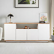HABITAT ET JARDIN - Buffet en bois "Arista" - 180 x 44 x 75 cm - Blanc - vignette