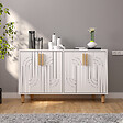 HABITAT ET JARDIN - Buffet en bois "Rodney" - 120 x 29 x 73 cm - Blanc - vignette